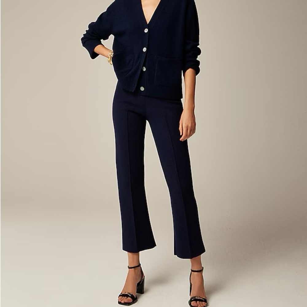 J. Crew Delaney kickout sweater pant in Black